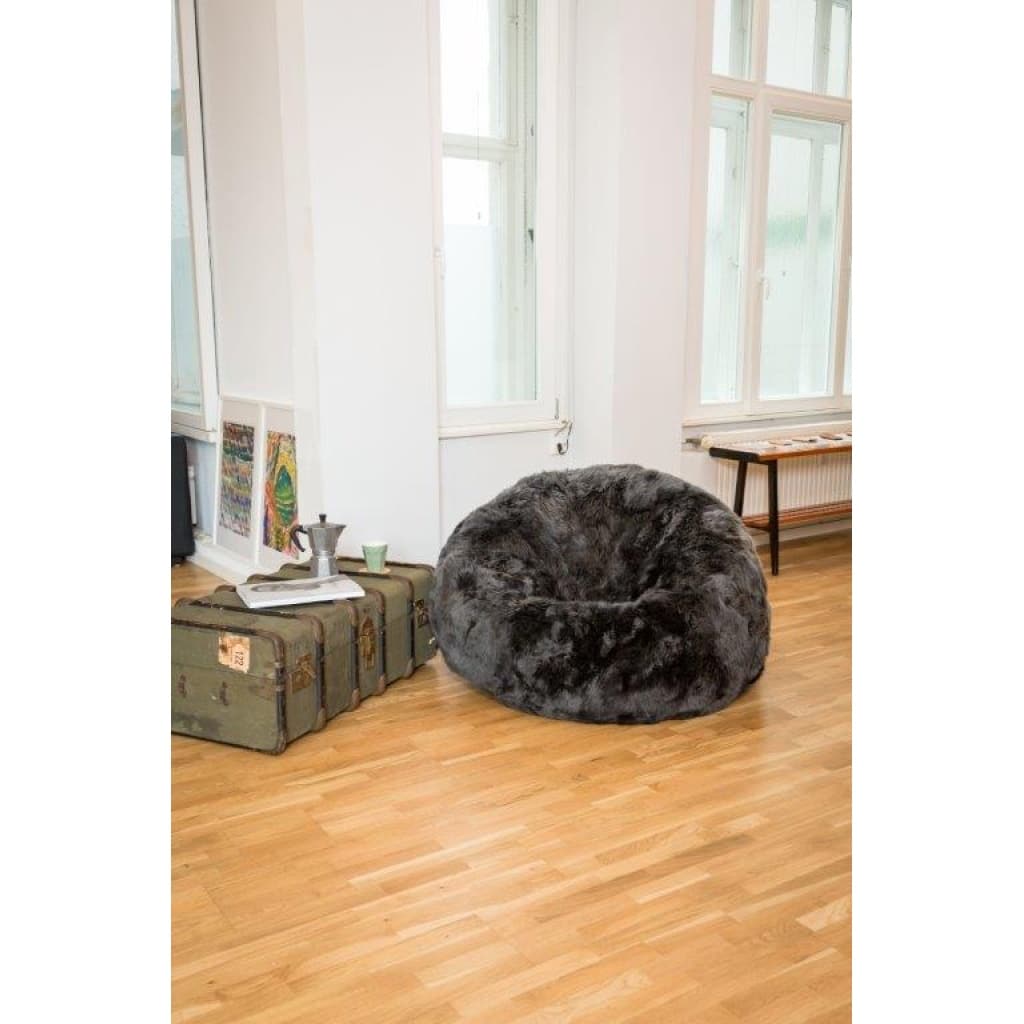 Sitzsack aus Schaffell aus Neuseeland langwollig
