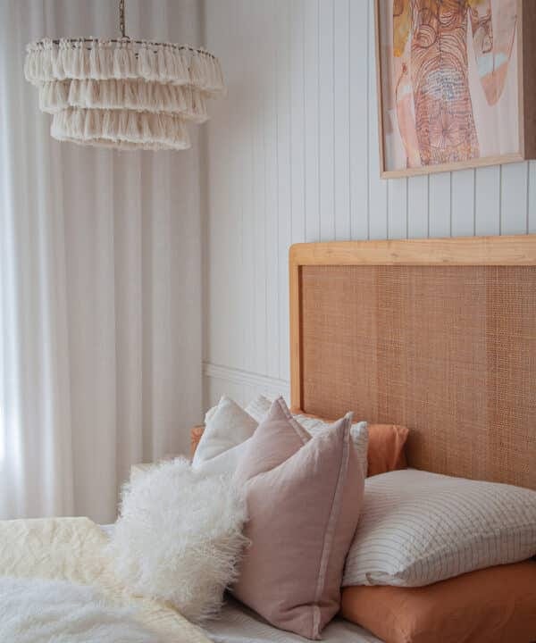 Tibet Schaffell Kissen weiss