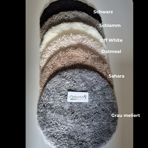 Lammfell Sitzauflage rund ø 37cm geschoren & lockig – Bild 2